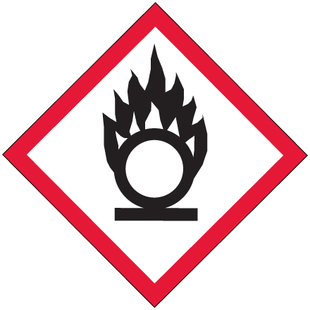 2 x 2" Pictogram - Flame Over Circle Labels